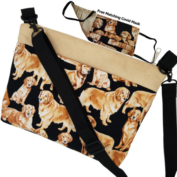 Golden Retriever Crossbody with free matching mask