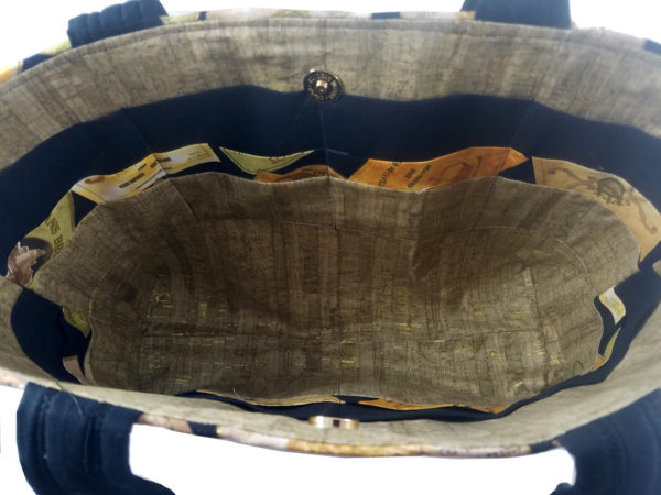 Wine Labels Tote Purse inside