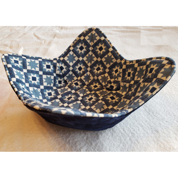 blue quilt microwave bowl cozy