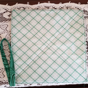 Potholder green diagonal