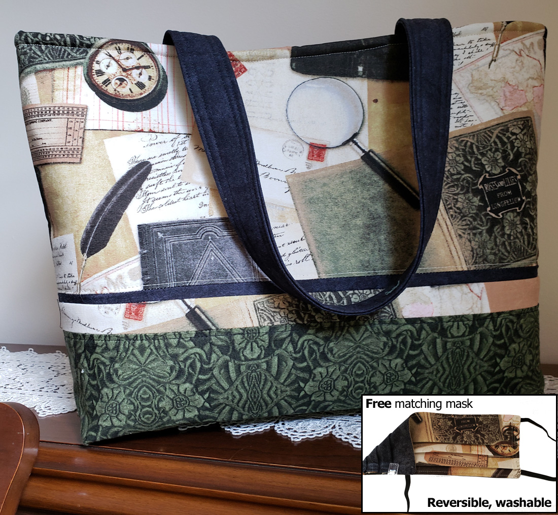 Longfellow Handbag with Matching Mask