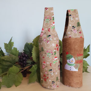 Christmas Wine Tote Warm Winter Wishes