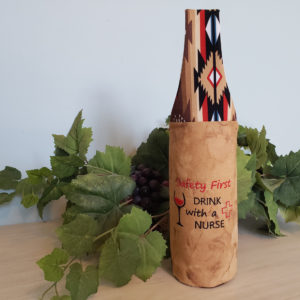 Aztec Wine Tote "Safety First"