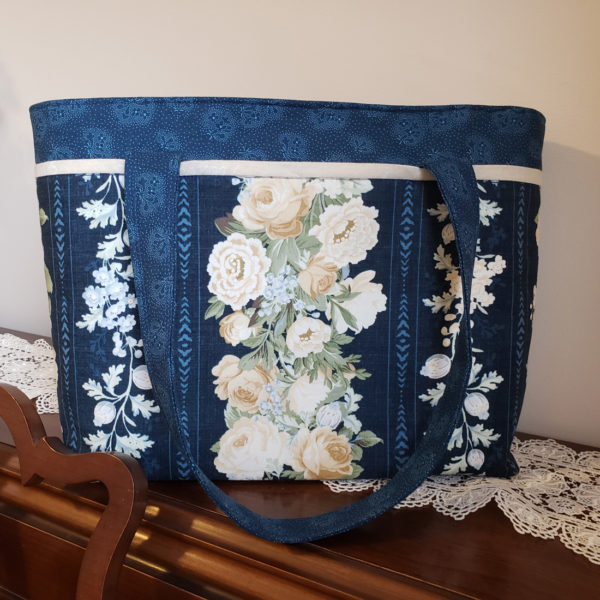 Sapphire Blossoms Shoulder Bag Side 1