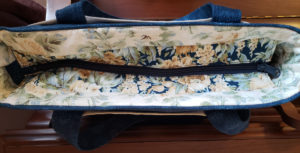 Sapphire Blossoms Shoulder Bag top